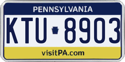 PA license plate KTU8903