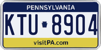 PA license plate KTU8904