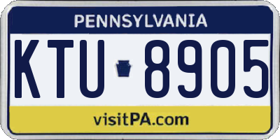 PA license plate KTU8905