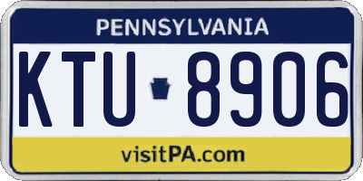PA license plate KTU8906