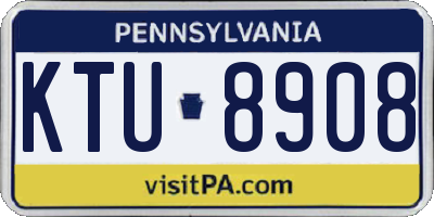 PA license plate KTU8908