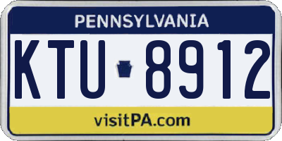 PA license plate KTU8912