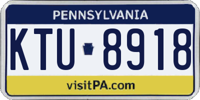 PA license plate KTU8918