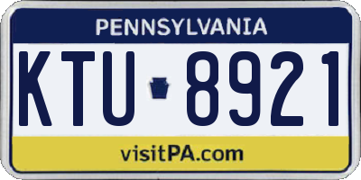 PA license plate KTU8921