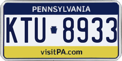 PA license plate KTU8933