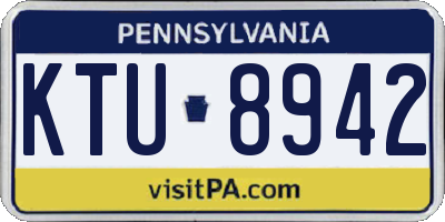 PA license plate KTU8942