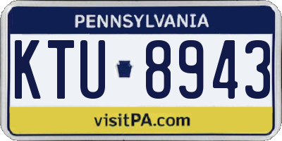 PA license plate KTU8943