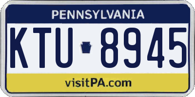 PA license plate KTU8945