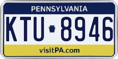 PA license plate KTU8946