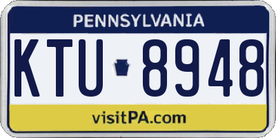 PA license plate KTU8948