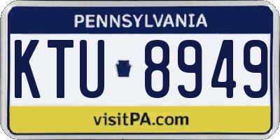 PA license plate KTU8949