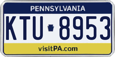 PA license plate KTU8953