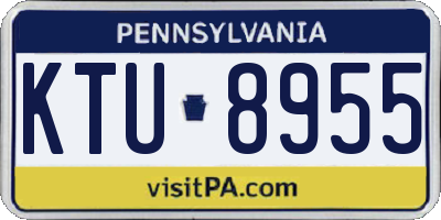 PA license plate KTU8955