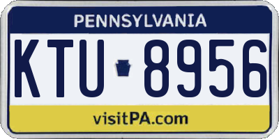 PA license plate KTU8956