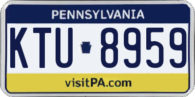 PA license plate KTU8959