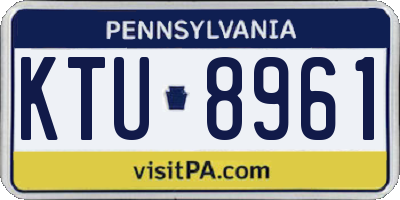 PA license plate KTU8961