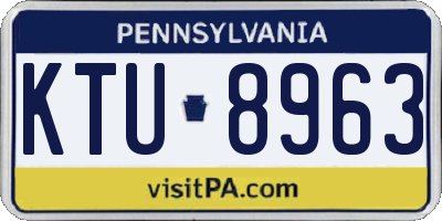 PA license plate KTU8963