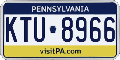 PA license plate KTU8966