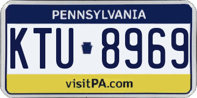 PA license plate KTU8969