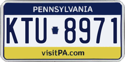 PA license plate KTU8971