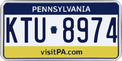 PA license plate KTU8974
