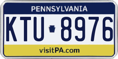 PA license plate KTU8976