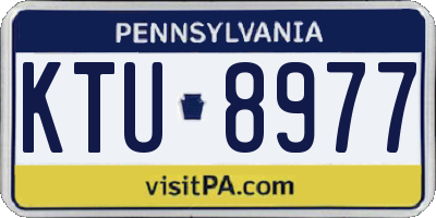 PA license plate KTU8977