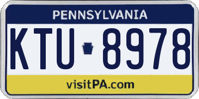 PA license plate KTU8978