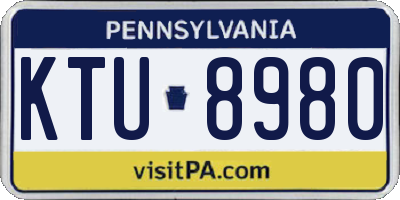 PA license plate KTU8980