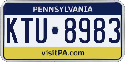 PA license plate KTU8983