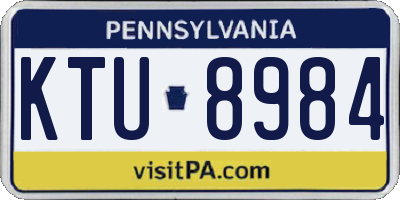 PA license plate KTU8984