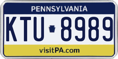PA license plate KTU8989