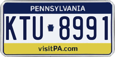 PA license plate KTU8991