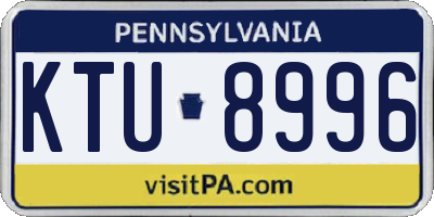 PA license plate KTU8996