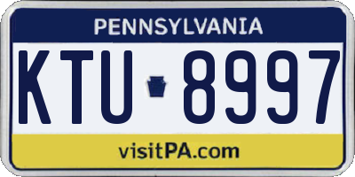 PA license plate KTU8997