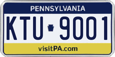 PA license plate KTU9001