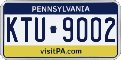 PA license plate KTU9002