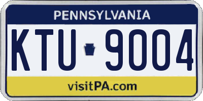 PA license plate KTU9004