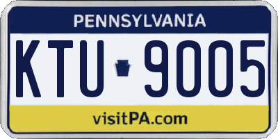 PA license plate KTU9005