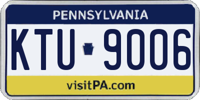 PA license plate KTU9006