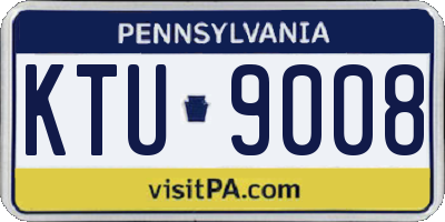 PA license plate KTU9008