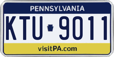 PA license plate KTU9011