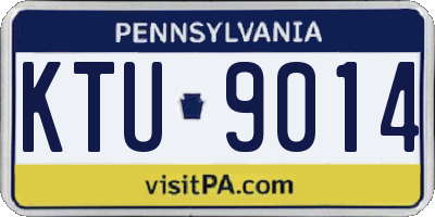 PA license plate KTU9014