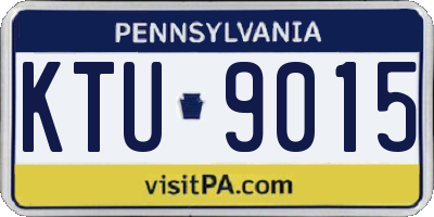 PA license plate KTU9015