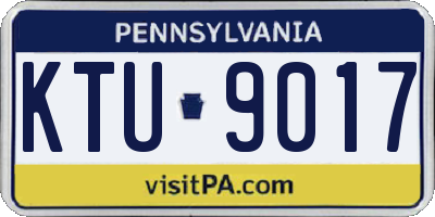 PA license plate KTU9017