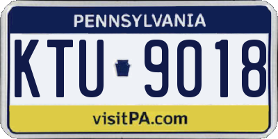 PA license plate KTU9018