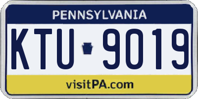 PA license plate KTU9019
