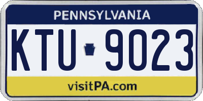 PA license plate KTU9023