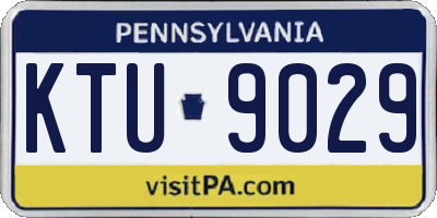 PA license plate KTU9029