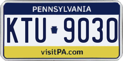 PA license plate KTU9030